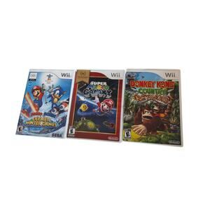 Lot 3 Wii Games Olympic Winter Games, Mario Galaxy, Donkey Kong Country Returns